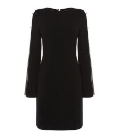 CUT-OUT KNITTED A-LINE DRESS at Karen Millen